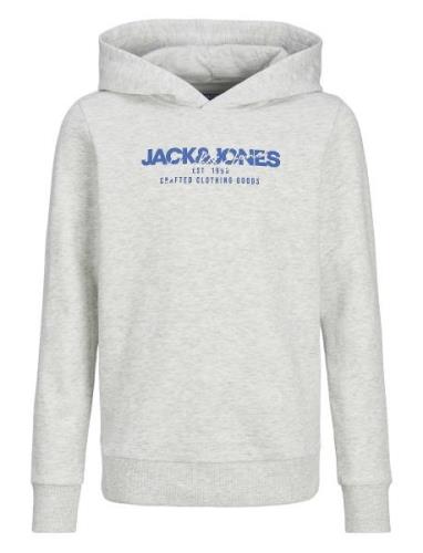 Jack & J S Jjalvis Sweat Hood Jnr Grå