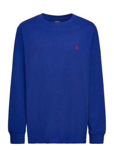 Ralph Lauren Kids Cotton Jersey Long-Sleeve Tee Blå