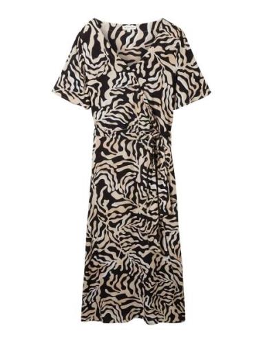 Tom Tailor Printed Wrap Dress Svart