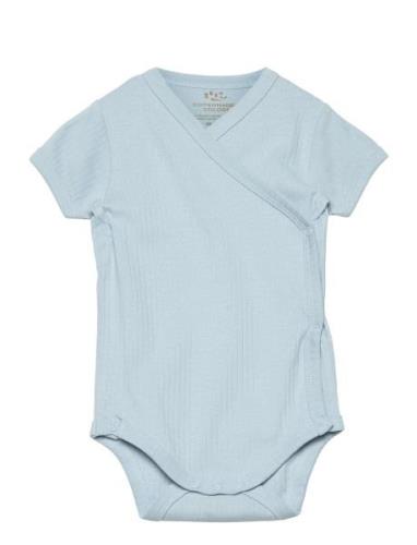 Copenhagen Colors Baby Rib Jersey Body Crossover W. Ss Blå