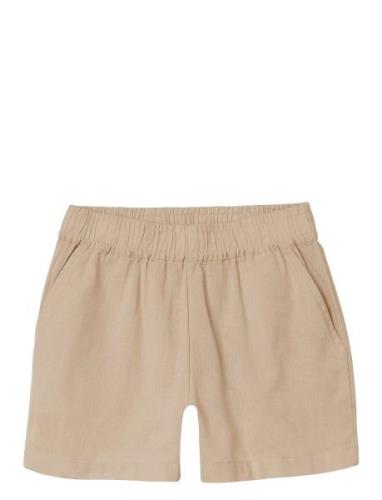 Name It Nkffalinnen Pull Up Shorts Noos Beige