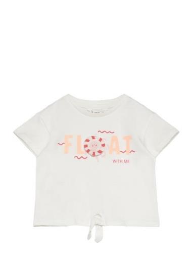 Mango Printed Message T-Shirt Vit