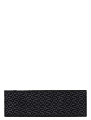 Tica Copenhagen Floormat Polyamide, 200X67 Cm, Graphic Design Svart