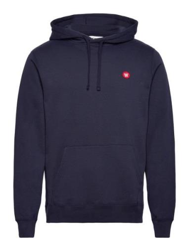 Double A By Wood Wood Wwash Hoodie Marinblå