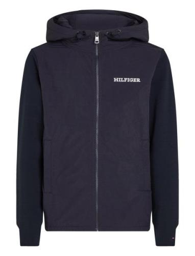 Tommy Hilfiger Monotype Mix Media Hdd Zip Thru Marinblå