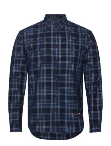 Tommy Jeans Tjm Reg Check Cord Shirt Marinblå