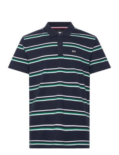 Tommy Jeans Tjm Reg Essential Stripe Polo Marinblå