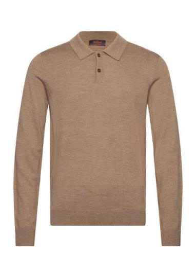 Morris Merino Polo Shirt Beige