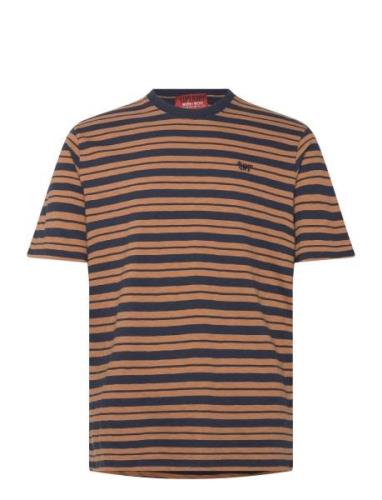 Superdry Relaxed Fit Stripe Tshirt Orange