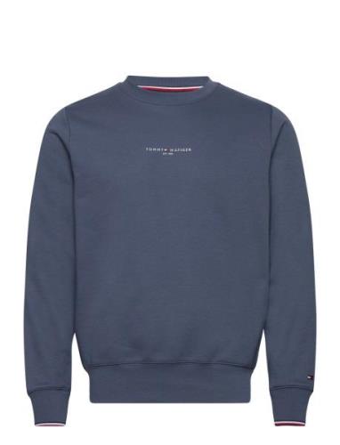 Tommy Hilfiger Tommy Logo Tipped Crewneck Marinblå