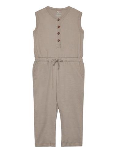 Copenhagen Colors Rib Jersey Jumpsuit Beige