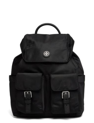 Tory Burch Virginia Flap Backpack Svart