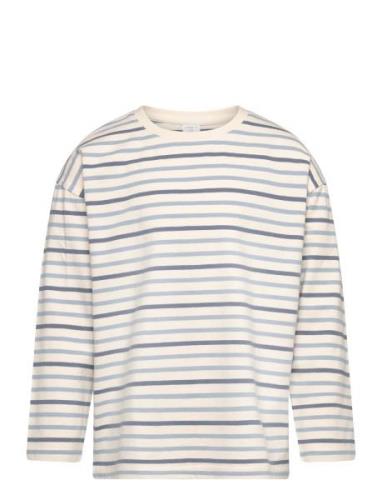 Lindex Top Ls Essentials Stripe Blå