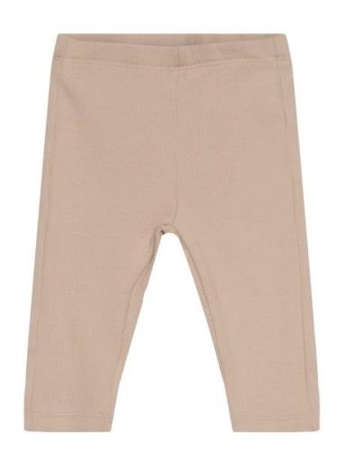 Lindex Leggings Rib Newborn Beige