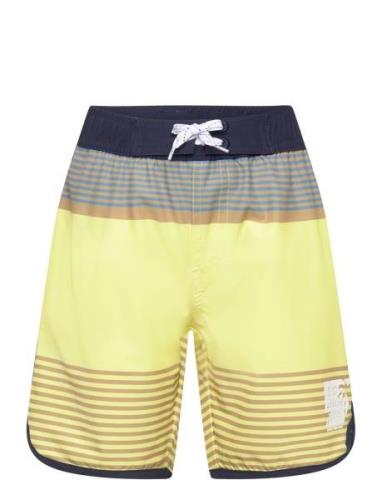 Color Kids Swim Long Shorts, Striped Gul