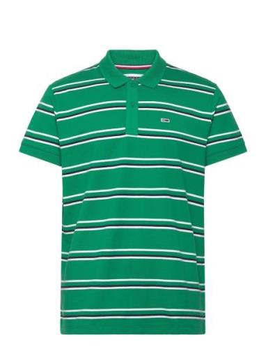 Tommy Jeans Tjm Reg Essential Stripe Polo Grön