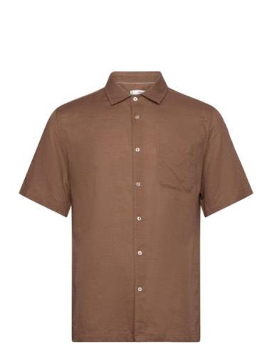 Mango Regular-Fit Linen Shirt With Pocket Brun