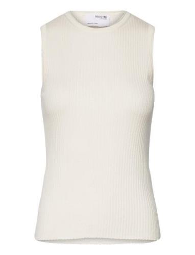 Selected Femme Slflydia Sl O-Neck Knit Top Noos Grå