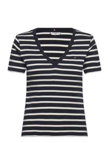 Tommy Hilfiger New Slim Cody V-Nk Ss Marinblå