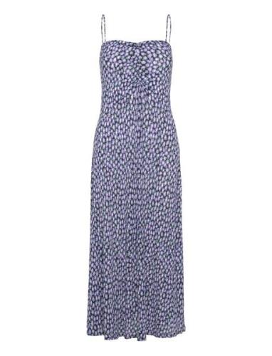 Mango Long Printed Dress Svart