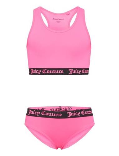 Juicy Couture Juicy Logo Elastic Swimset Rosa