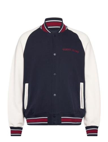 Tommy Jeans Tjm Rlx Circle T Varsity Bomber Marinblå