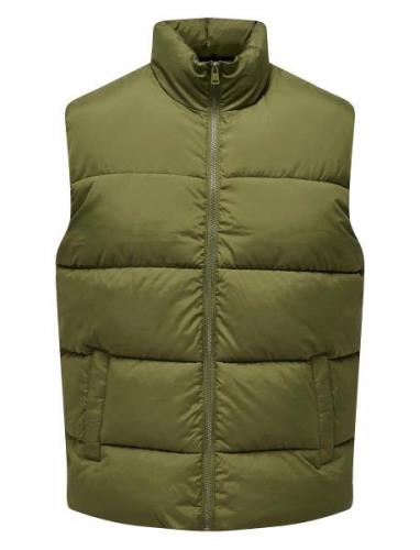 ONLY & SONS Onsalvin Quilt Puffer Vest Otw Vd Grön