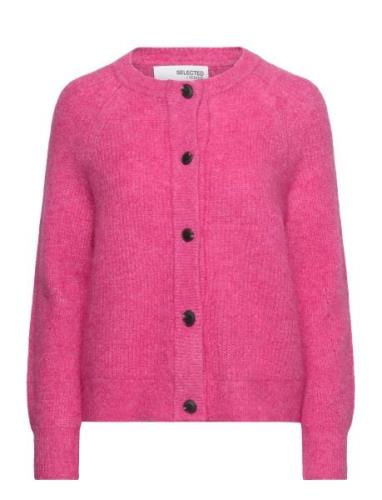 Selected Femme Slflulu Ls Knit Short Cardigan Noos Rosa