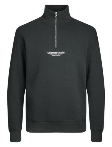 Jack & J S Jorvesterbro Sweat Quarter Zip Noos Jnr Khaki Green