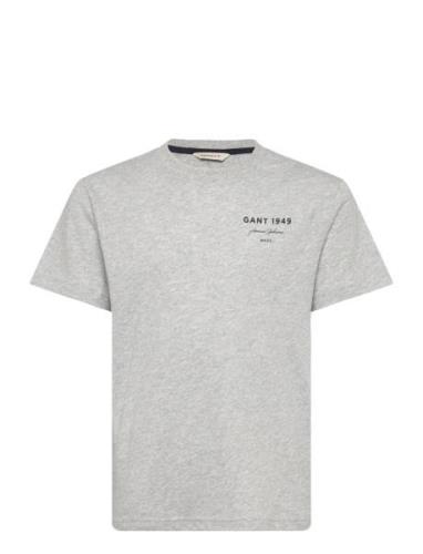 GANT Graphic Script Relaxed T-Shirt Grå