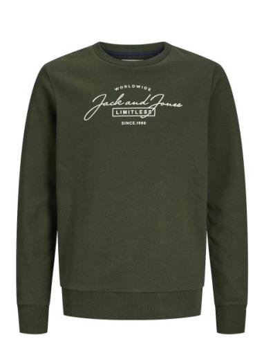 Jack & J S Jjferris Sweat Crew Neck Jnr Grön