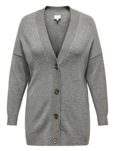 ONLY Carmakoma Caresly Ls Button Cardigan Knt Noos Grå