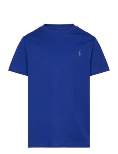 Ralph Lauren Kids Cotton Jersey Crewneck Tee Blå