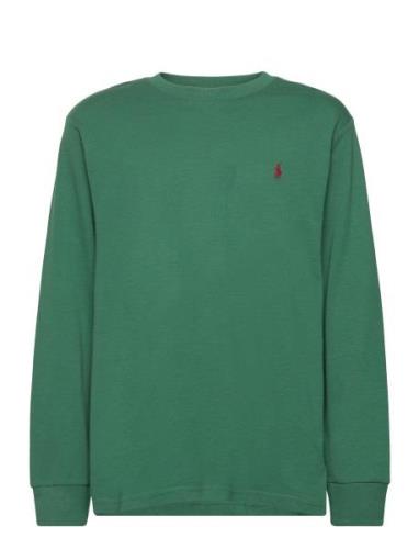 Ralph Lauren Kids Cotton Jersey Long-Sleeve Tee Grön