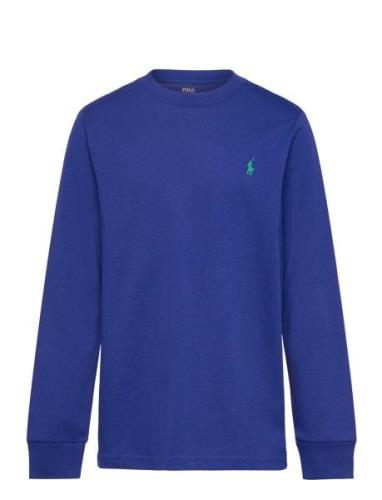 Ralph Lauren Kids Cotton Jersey Long-Sleeve Tee Blå