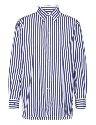 Polo Ralph Lauren Over Fit Striped Cotton Shirt Blå