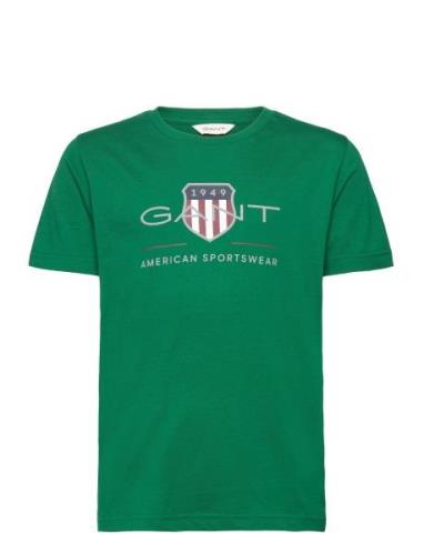 GANT Archive Shield Ss T-Shirt Grön