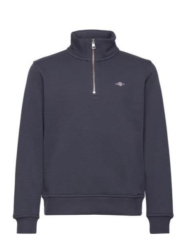 GANT Shield Half Zip Sweatshirt Marinblå