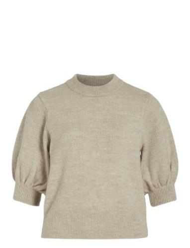 Vila Vibiola 3/4 Sleeve Knit Top #6 Beige