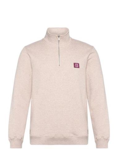 Les Deux Piece Half-Zip Sweatshirt 2.0 Kräm