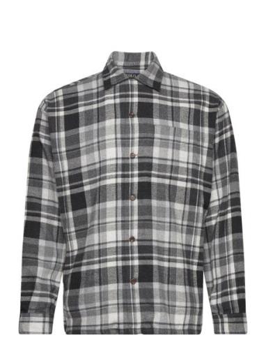 Polo Ralph Lauren Big Fit Plaid Brushed Flannel Shirt Grå