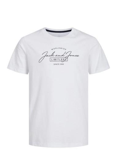 Jack & J S Jjferris Tee Ss Crew Neck Jnr Vit