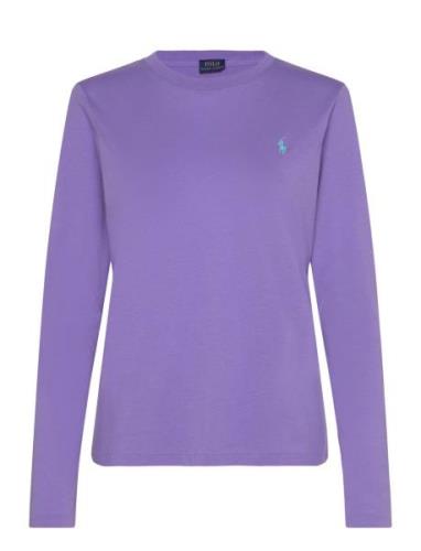 Polo Ralph Lauren Long-Sleeve Jersey Crewneck Tee Lila