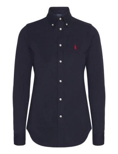 Polo Ralph Lauren Slim Fit Knit Cotton Oxford Shirt Marinblå