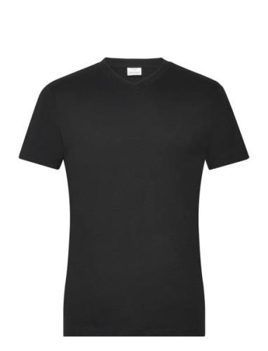 Mango Slim-Fit Cotton V-Neck T-Shirt Svart