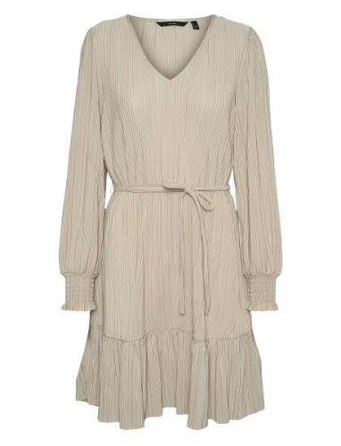 Vero Moda Vmsoma Ls Short Dress Jrs Beige