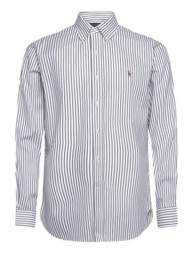 Polo Ralph Lauren Custom Fit Striped Pinpoint Oxford Shirt Blå