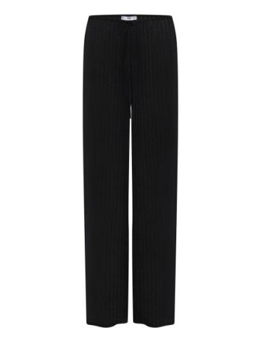 Mango Straight Knitted Trousers Svart