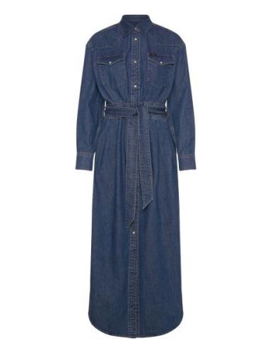 Lee Jeans Belted Western Dress Blå