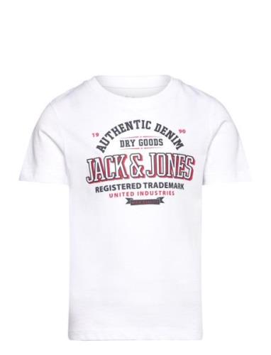 Jack & J S Jjelogo Tee Ss Ck 2Col 24/25 Noos Mni Vit